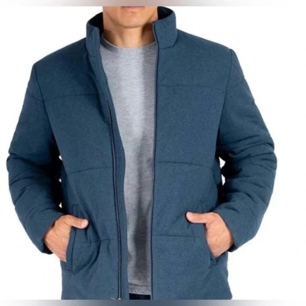 Soybu Men's Deep Blue Puffer Jacket - Medium